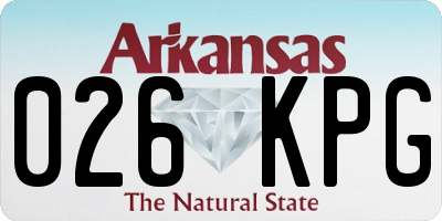 AR license plate 026KPG