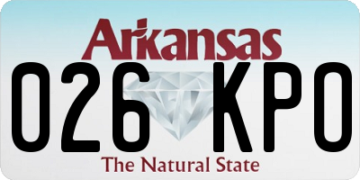 AR license plate 026KPO