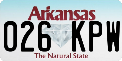 AR license plate 026KPW