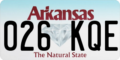 AR license plate 026KQE