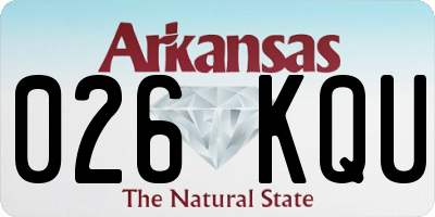 AR license plate 026KQU