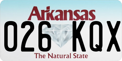 AR license plate 026KQX