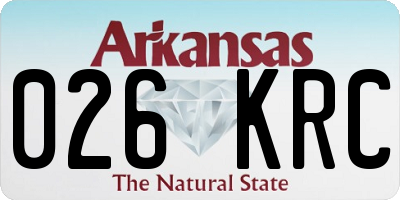 AR license plate 026KRC