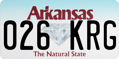 AR license plate 026KRG