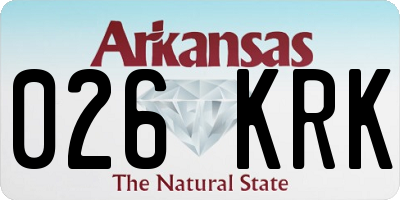 AR license plate 026KRK