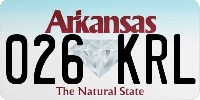 AR license plate 026KRL