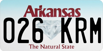 AR license plate 026KRM