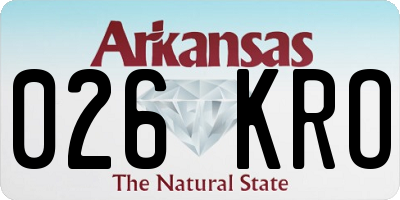 AR license plate 026KRO