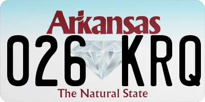 AR license plate 026KRQ