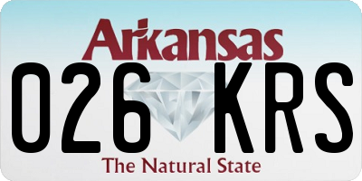 AR license plate 026KRS