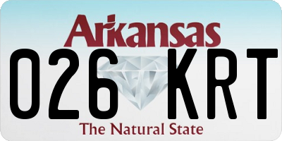 AR license plate 026KRT