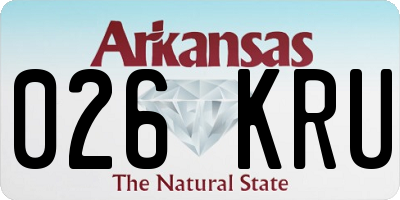 AR license plate 026KRU
