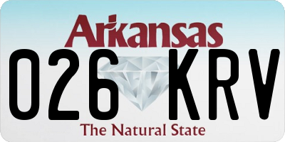 AR license plate 026KRV
