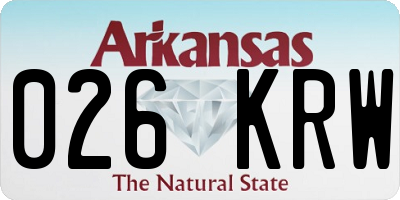 AR license plate 026KRW