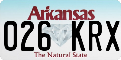 AR license plate 026KRX