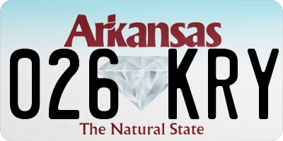 AR license plate 026KRY