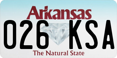 AR license plate 026KSA