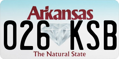 AR license plate 026KSB