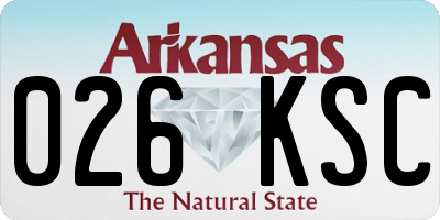 AR license plate 026KSC