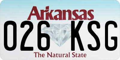 AR license plate 026KSG