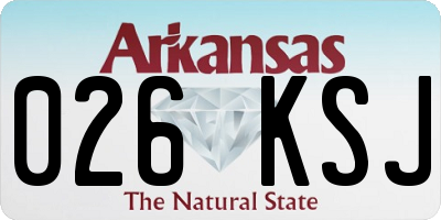 AR license plate 026KSJ
