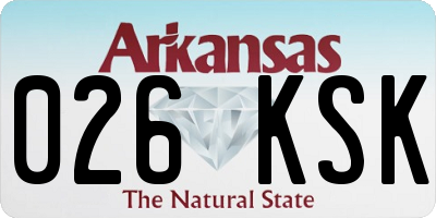 AR license plate 026KSK