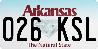 AR license plate 026KSL