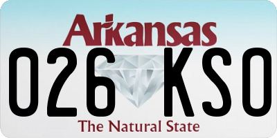 AR license plate 026KSO