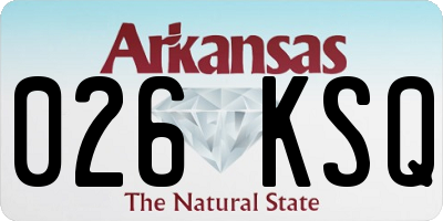 AR license plate 026KSQ