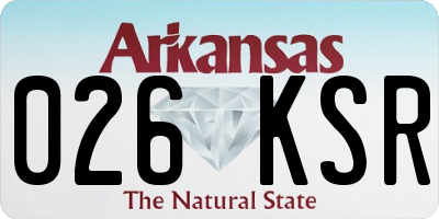 AR license plate 026KSR