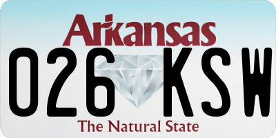 AR license plate 026KSW