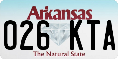 AR license plate 026KTA