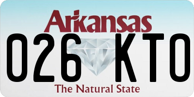 AR license plate 026KTO