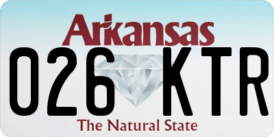 AR license plate 026KTR