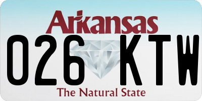 AR license plate 026KTW