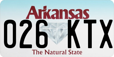 AR license plate 026KTX