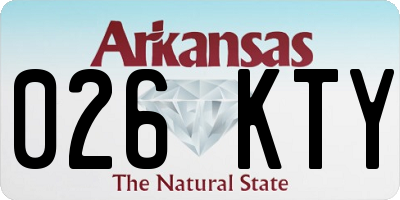 AR license plate 026KTY