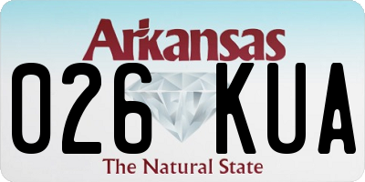AR license plate 026KUA