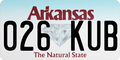 AR license plate 026KUB