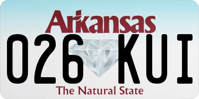 AR license plate 026KUI