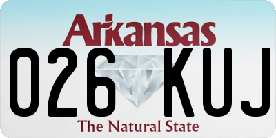 AR license plate 026KUJ