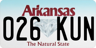 AR license plate 026KUN