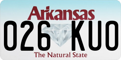 AR license plate 026KUO