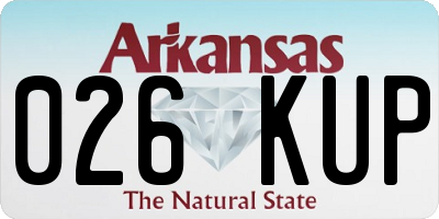 AR license plate 026KUP