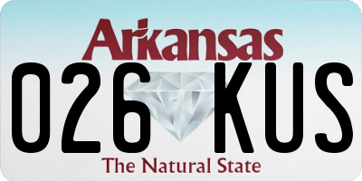AR license plate 026KUS