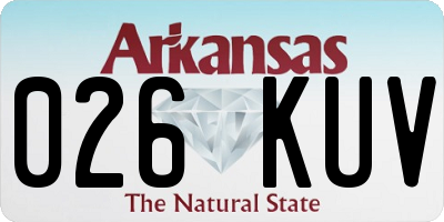 AR license plate 026KUV