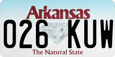 AR license plate 026KUW