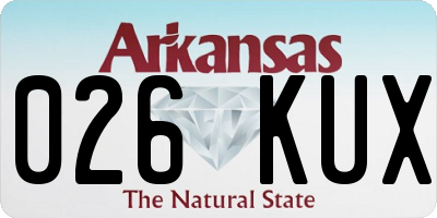 AR license plate 026KUX