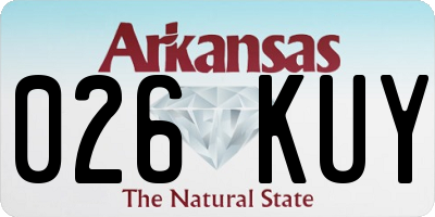 AR license plate 026KUY