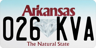 AR license plate 026KVA
